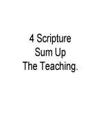 4 Scripture Sum Up The Teaching